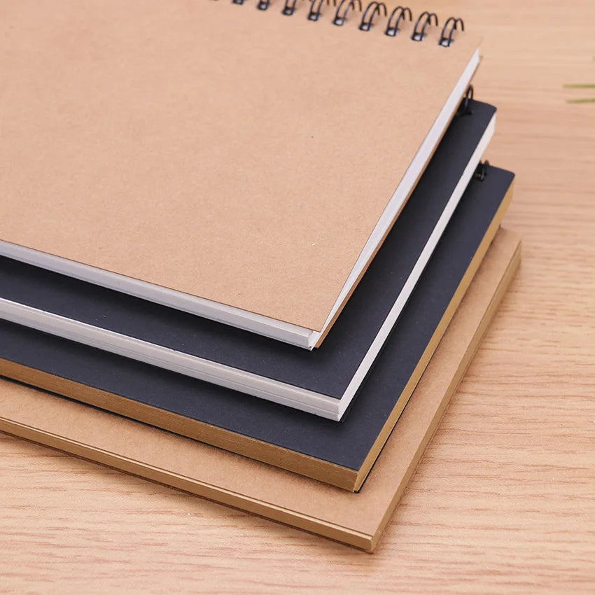 Creative Simple Kraft Paper Coil Ring Spiral Notebook