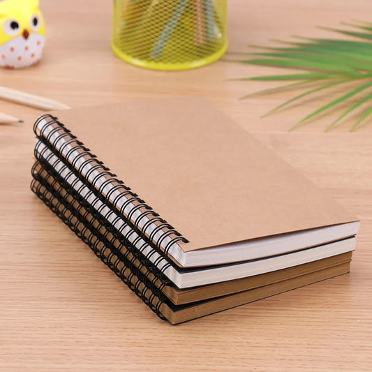 Creative Simple Kraft Paper Coil Ring Spiral Notebook