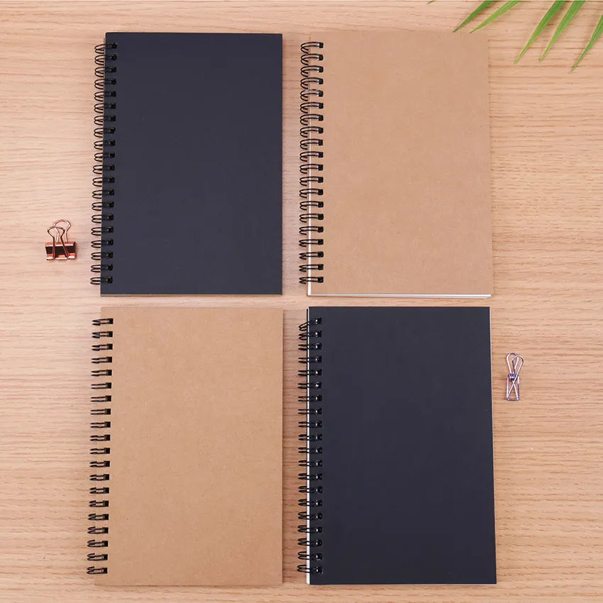 Creative Simple Kraft Paper Coil Ring Spiral Notebook