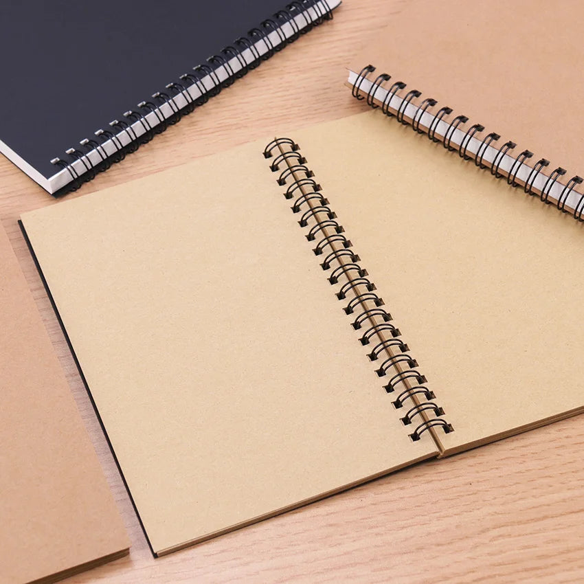 Creative Simple Kraft Paper Coil Ring Spiral Notebook