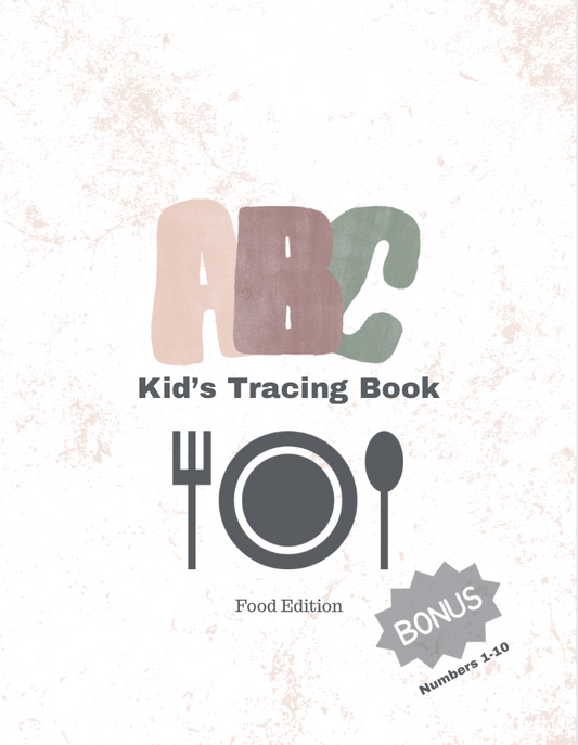 ABC Tracing Book: Food Edition - PRINTABLE